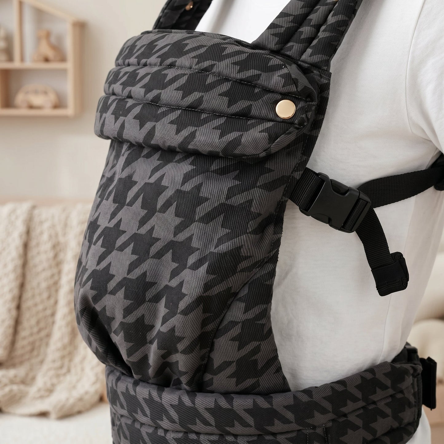 Checkered Baby Carrier in Harbor Style