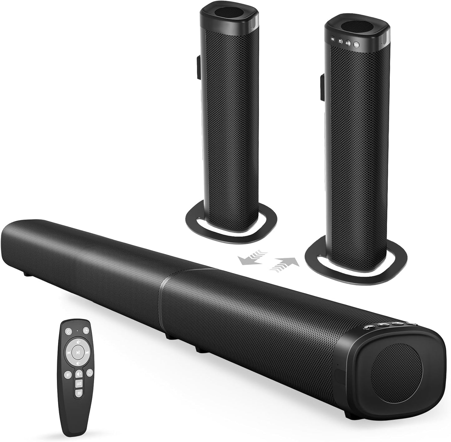Detachable Speaker Sound Bar with Bluetooth 5.3 for Smart TV - 100W