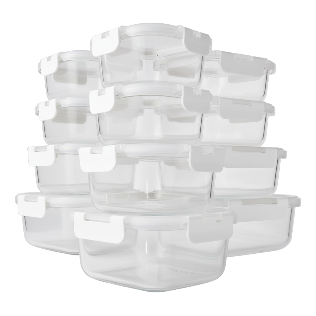 Borosilicate Glass Food Storage Set – 12 Containers with Lids
