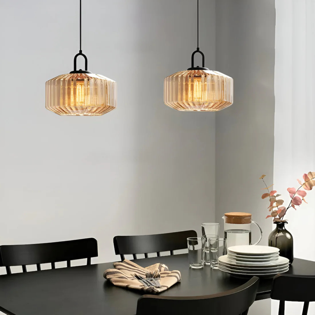 Vintage-Inspired Glass Hanging Light Fixture