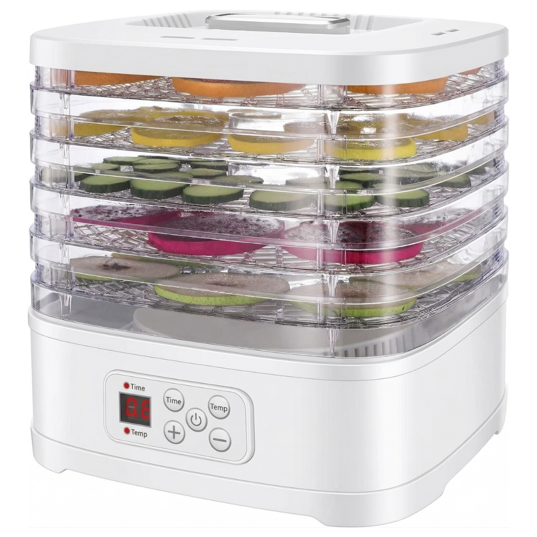 5-Tray Food Dehydrator 240W with Adjustable Temperature Control
