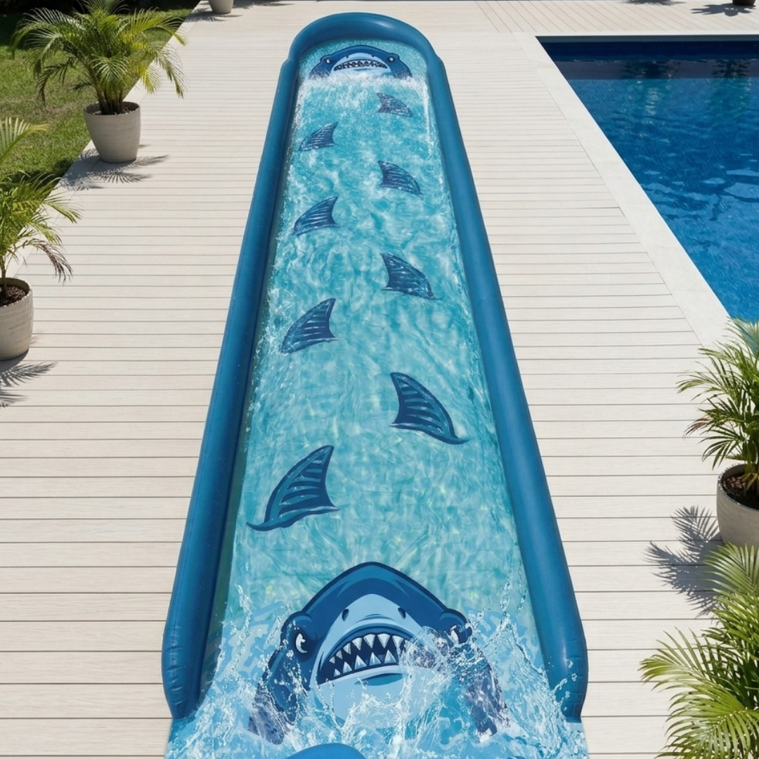 30-Foot Water Slide with 2 Bodyboards and Integrated Sprinkler