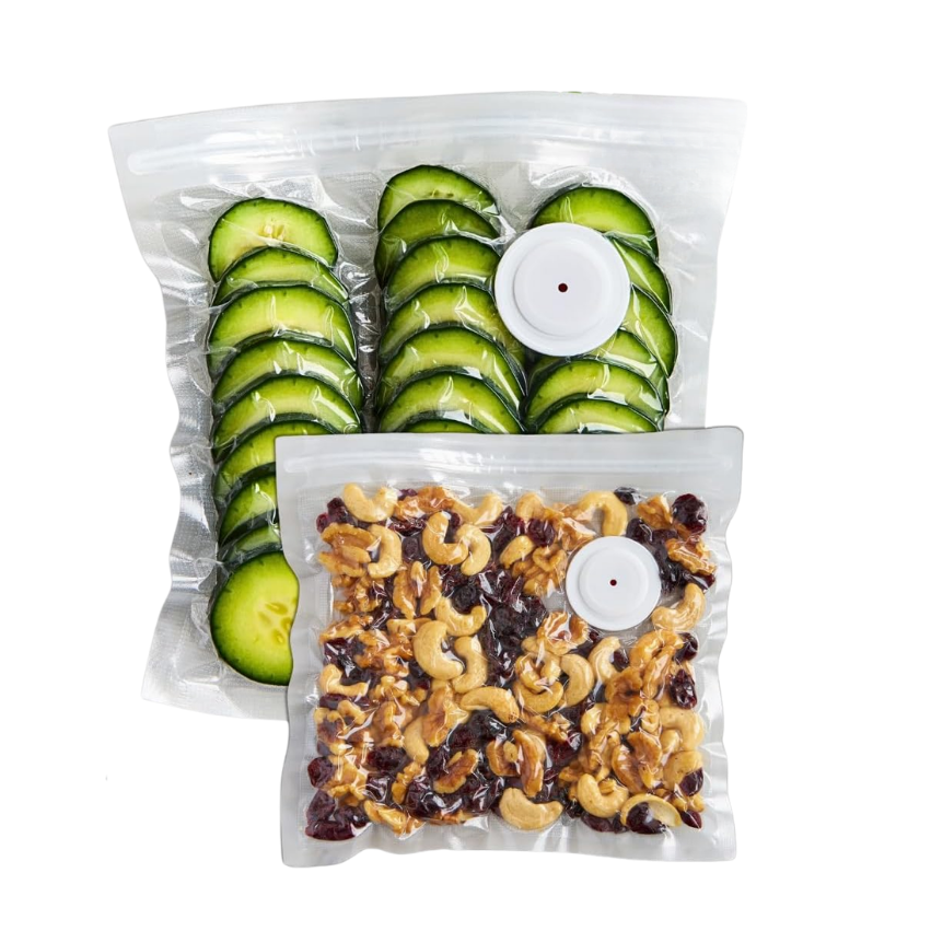 30 Count Reusable Food Storage Bags for Vacuum Sealing in Kitchen