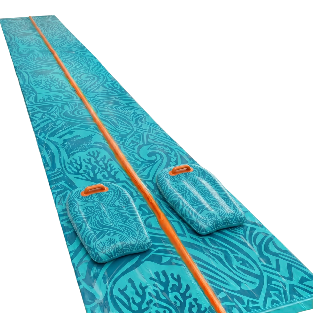 30-Foot by 4.5-Foot Water Slip and Slide for Lawn with Sprinklers & 2 Boards