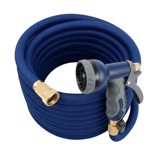 45 ft Metal Garden Hose with Adjustable 10-Pattern Sprayer