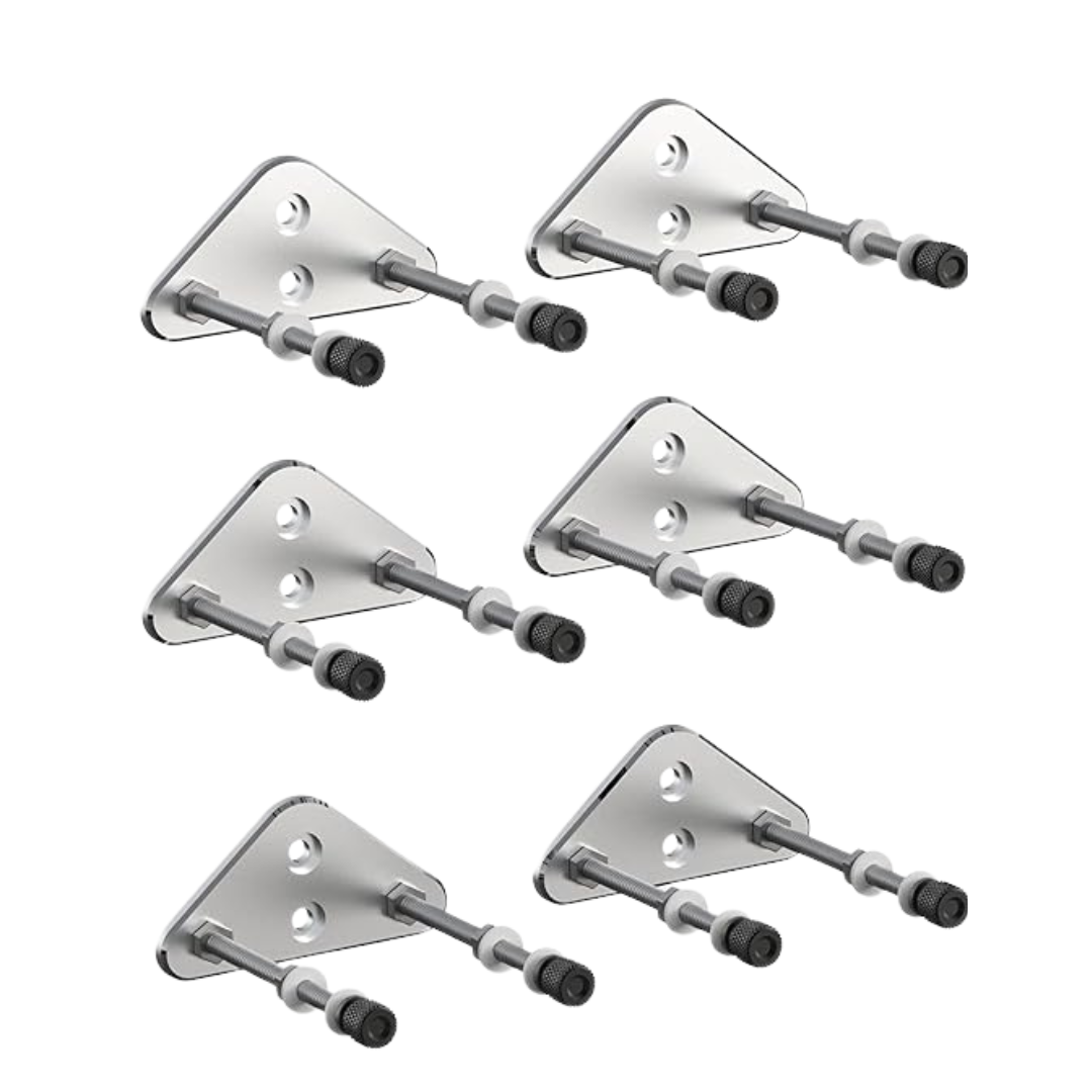 Set of 6 Wall Mount Hangers for Displaying Skateboard Decks
