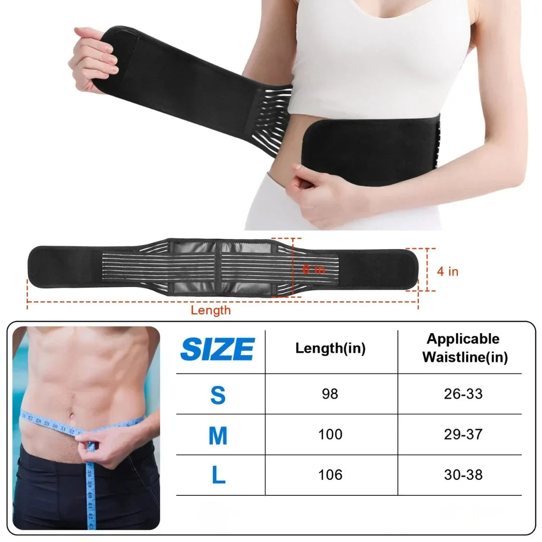 Waist Support Belt with Magnetic Self-Heating Features