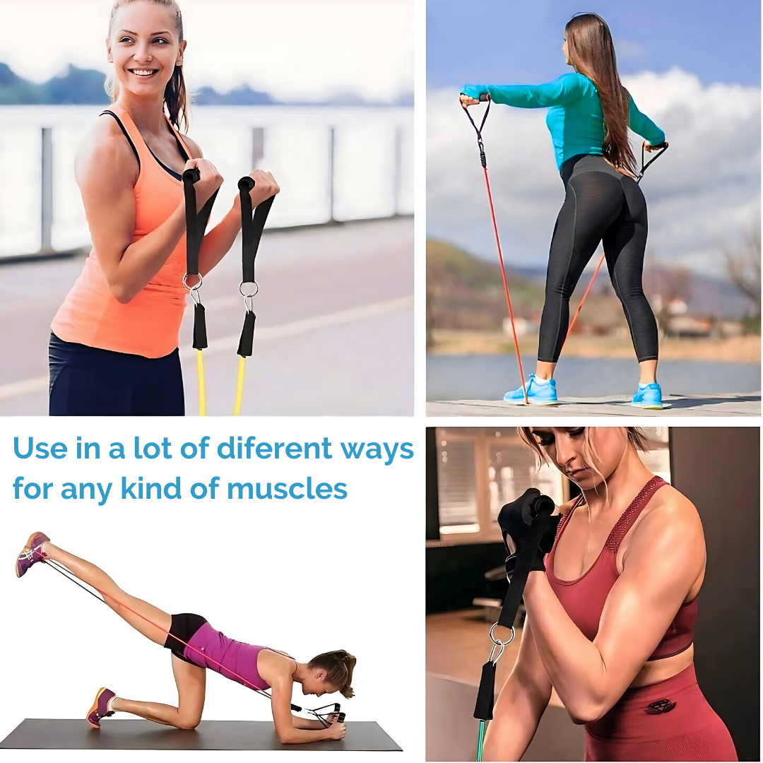 Set of 11 Resistance Bands for Strength Training