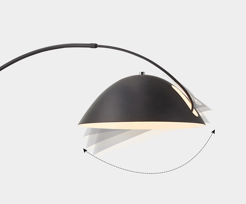 Elegant Arc Floor Lamp with Sleek Black Finish