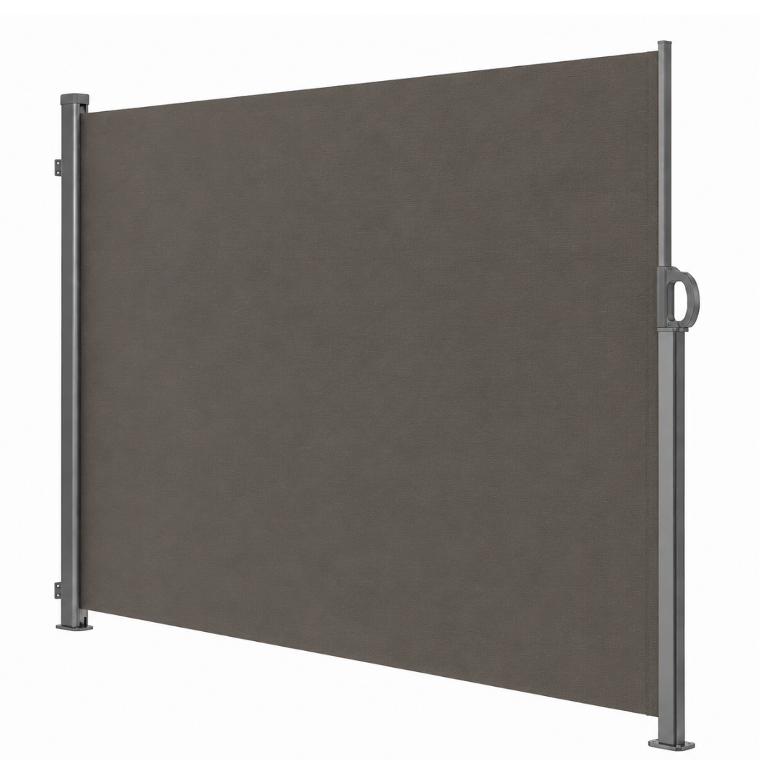 Aluminum Privacy Screen Retractable Side Awning 88 x 138 Inches