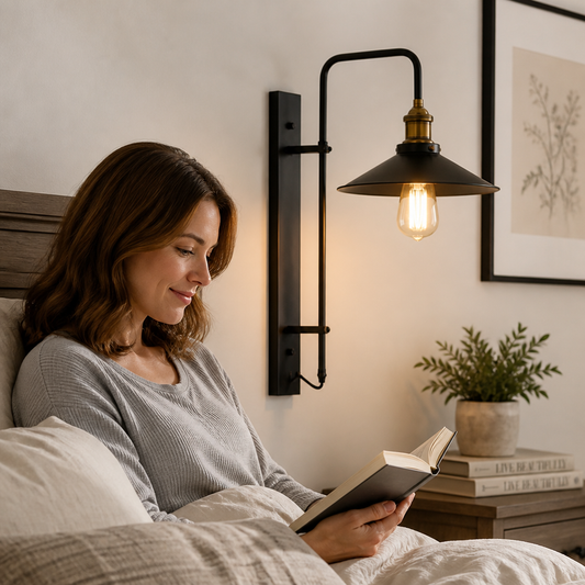 Adjustable Vintage Industrial Iron Wall Sconce (E26 Base)