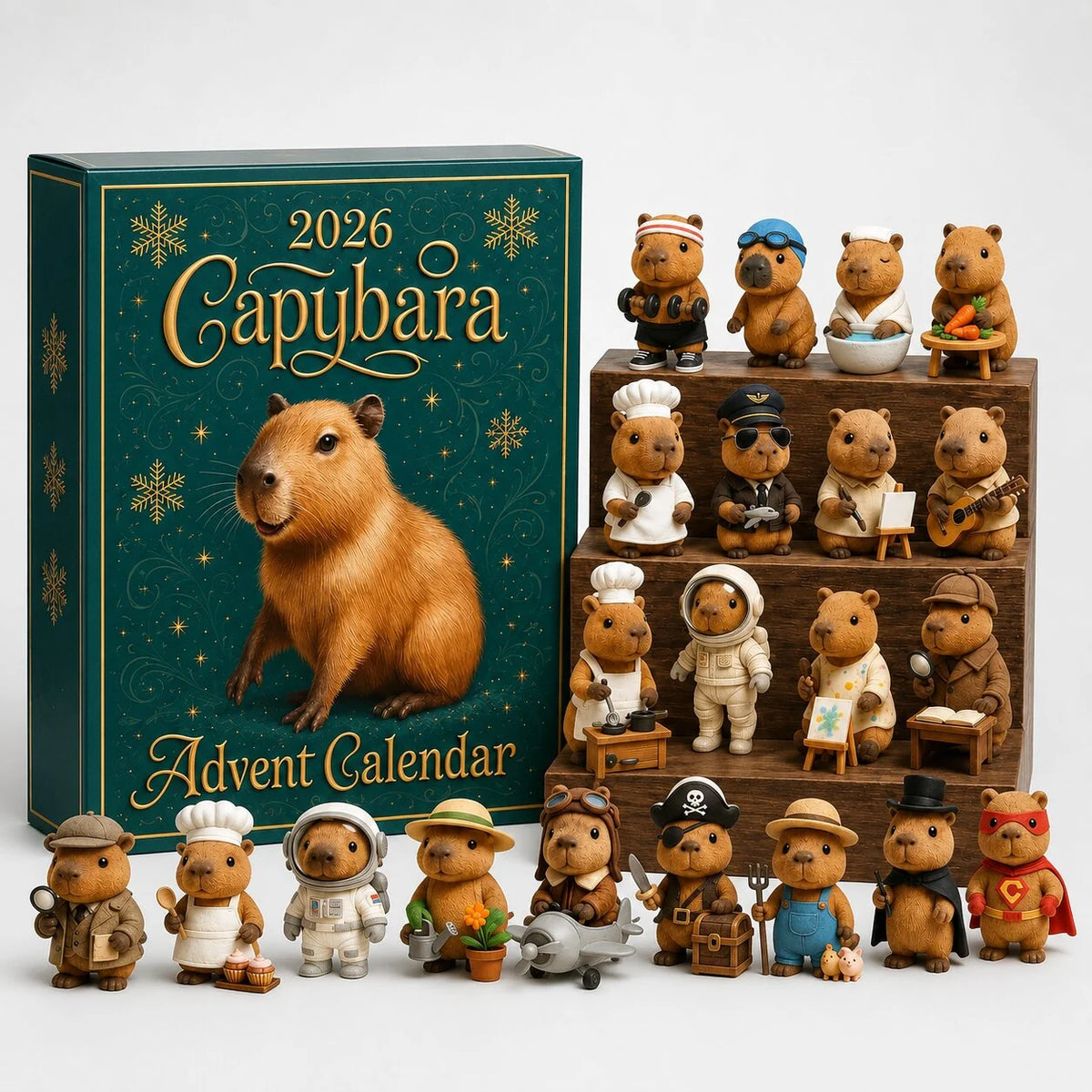 Advent Calendar Capybara 24 Daily Surprises Festive Decoration