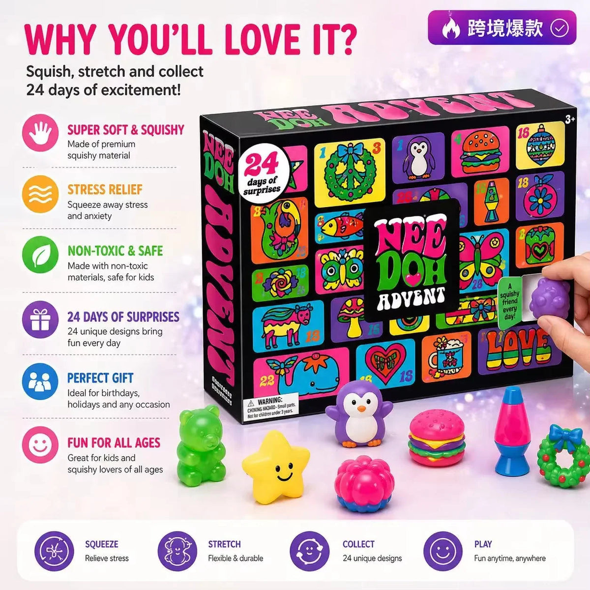 Advent Calendar Slow-Rising Squishy Toys Set of 24
