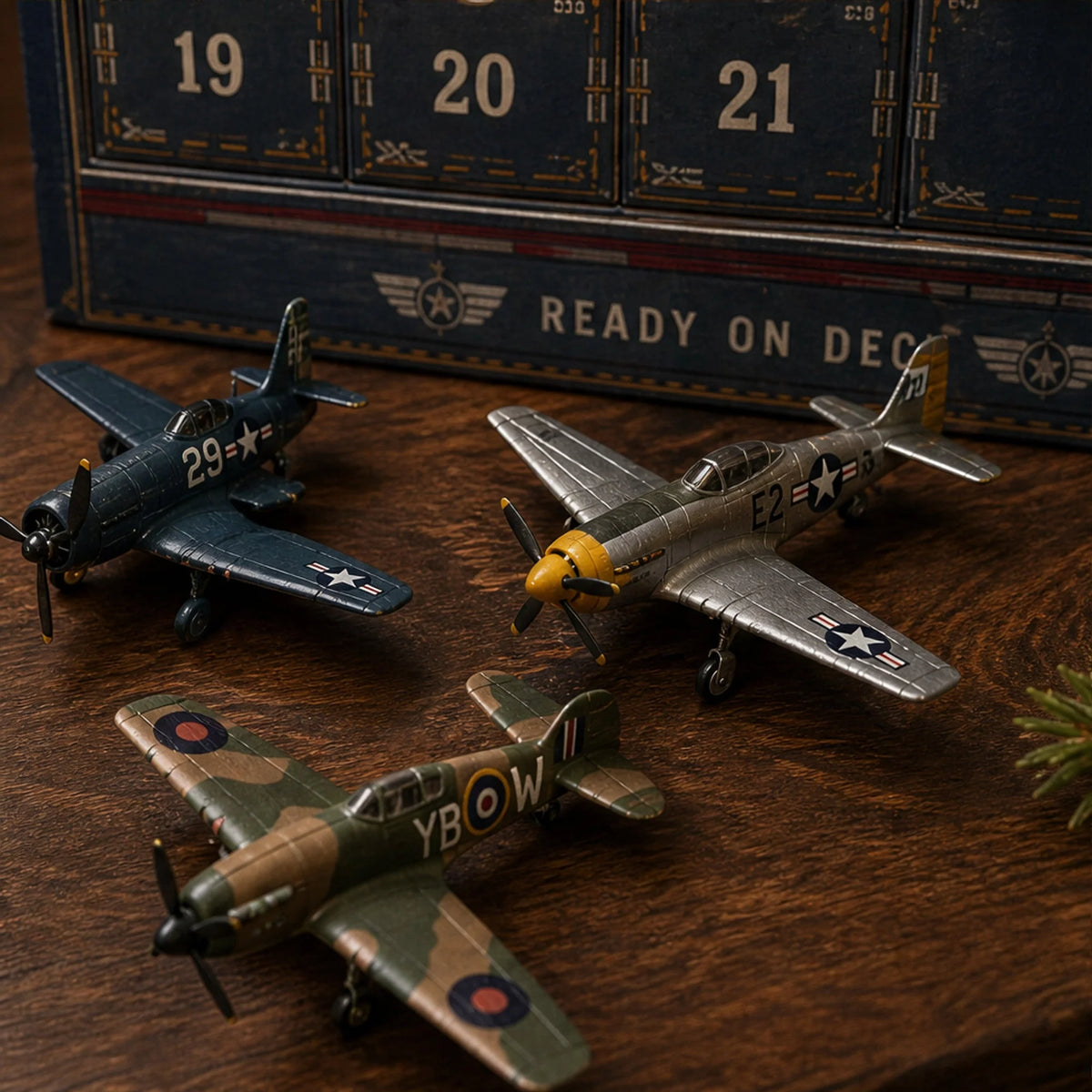 Aircraft Advent Calendar 24 Collectible Miniatures Book-Style Case