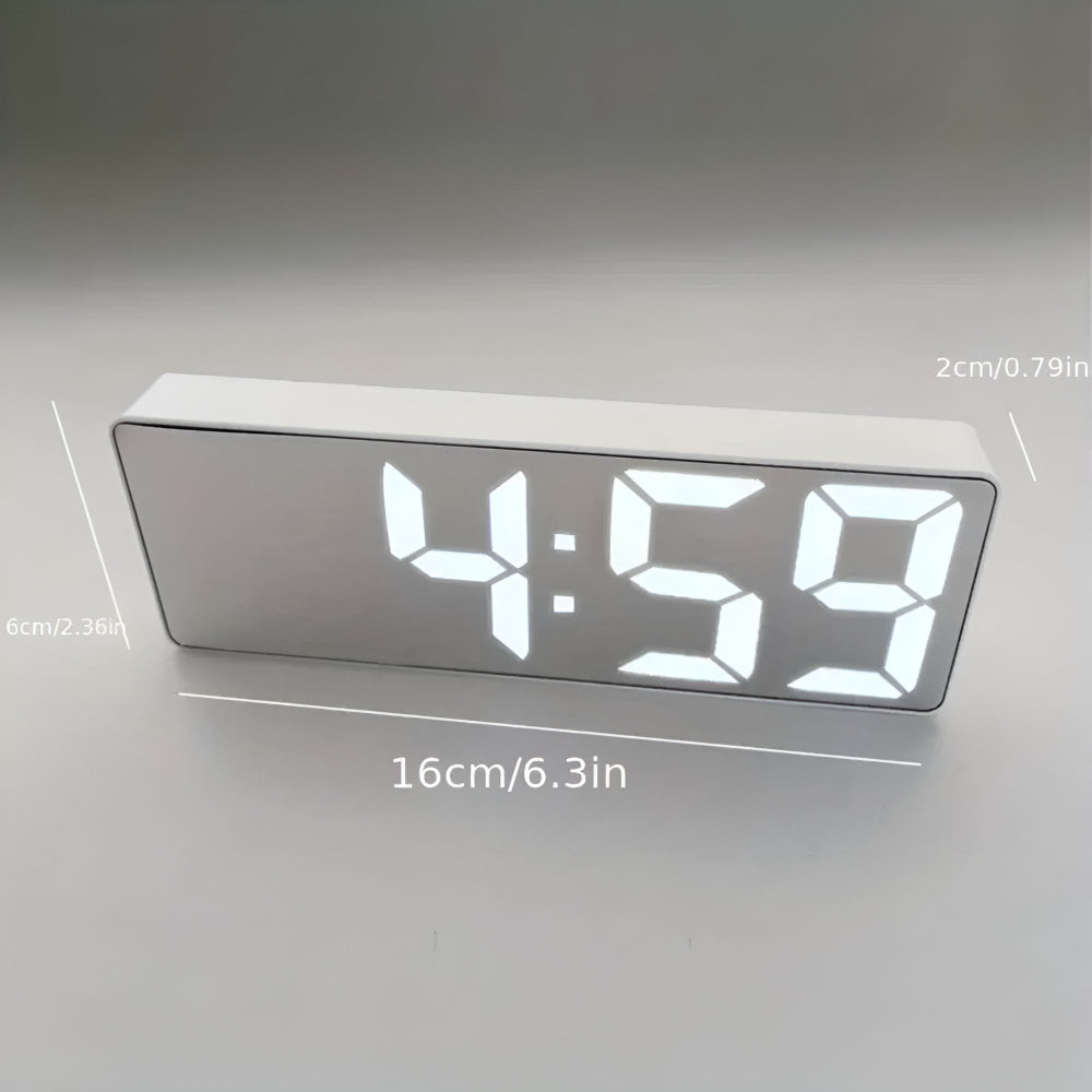 Alarm Clock LED Mirror Display USB & Battery