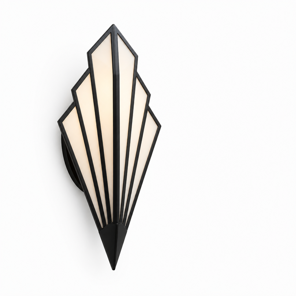 Art Deco Fan-Shaped Iron Wall Light
