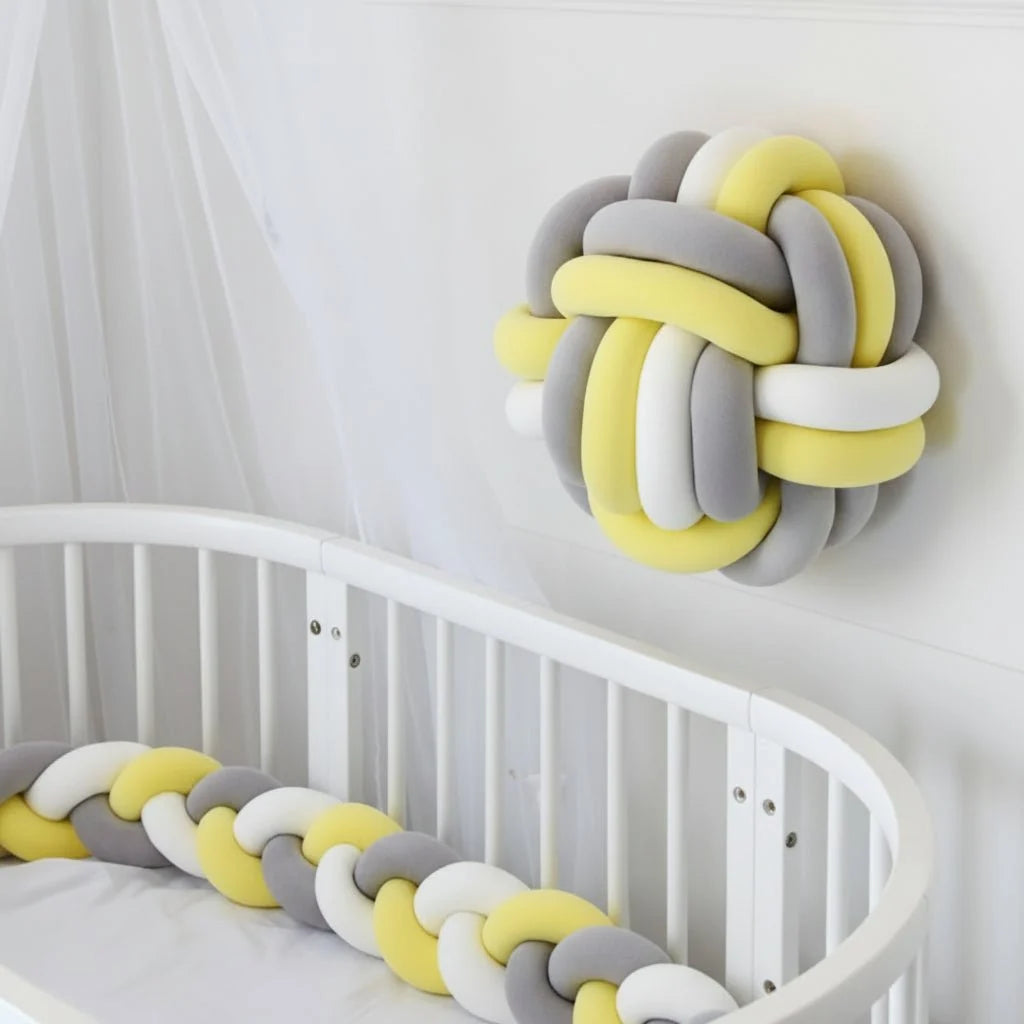 Baby Crib Bumper Braided Cotton Breathable