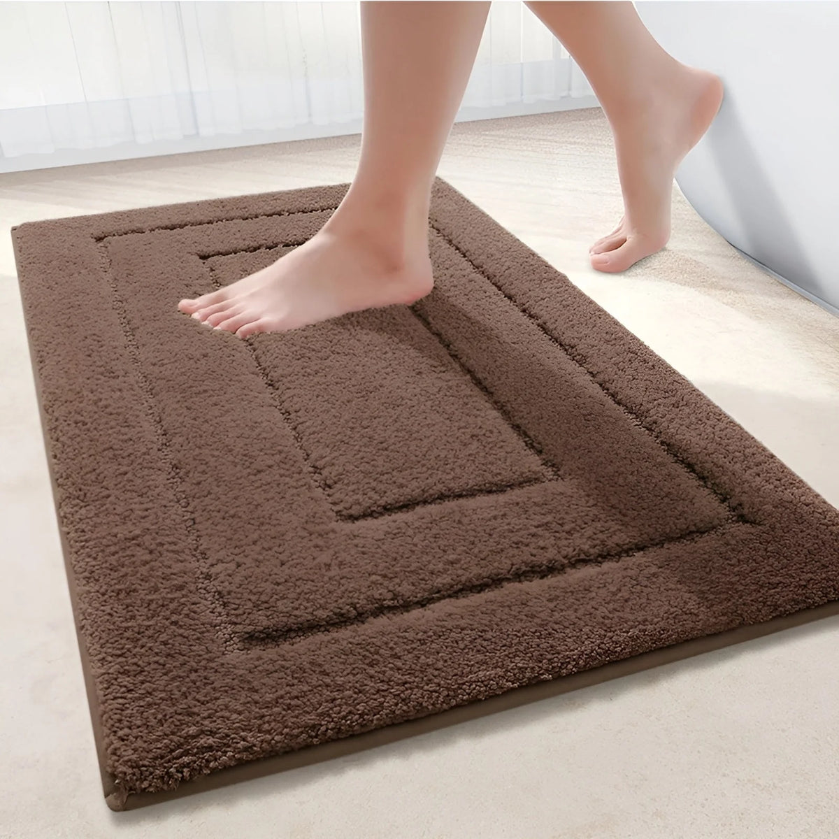 Bath Mat Microfiber Quick-Drying Non-Slip Machine-Washable