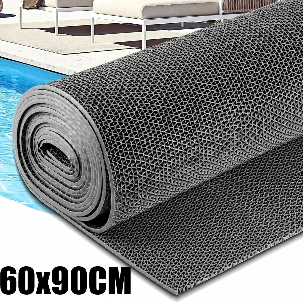 Bath Mat Waterproof PVC Non-Slip Backing