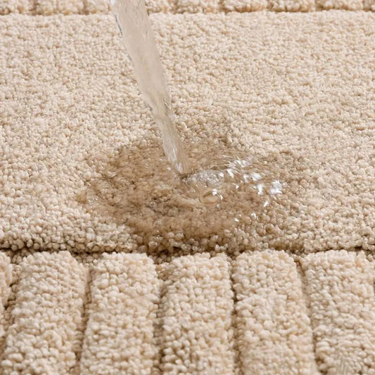 Bath Rug Soft Flocked Non-Slip Quick-Drying
