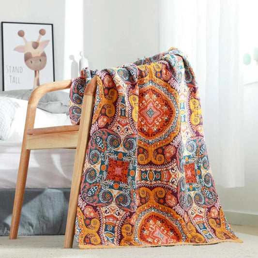 Bath Towel 100% Cotton Boho Pattern Quick-Drying