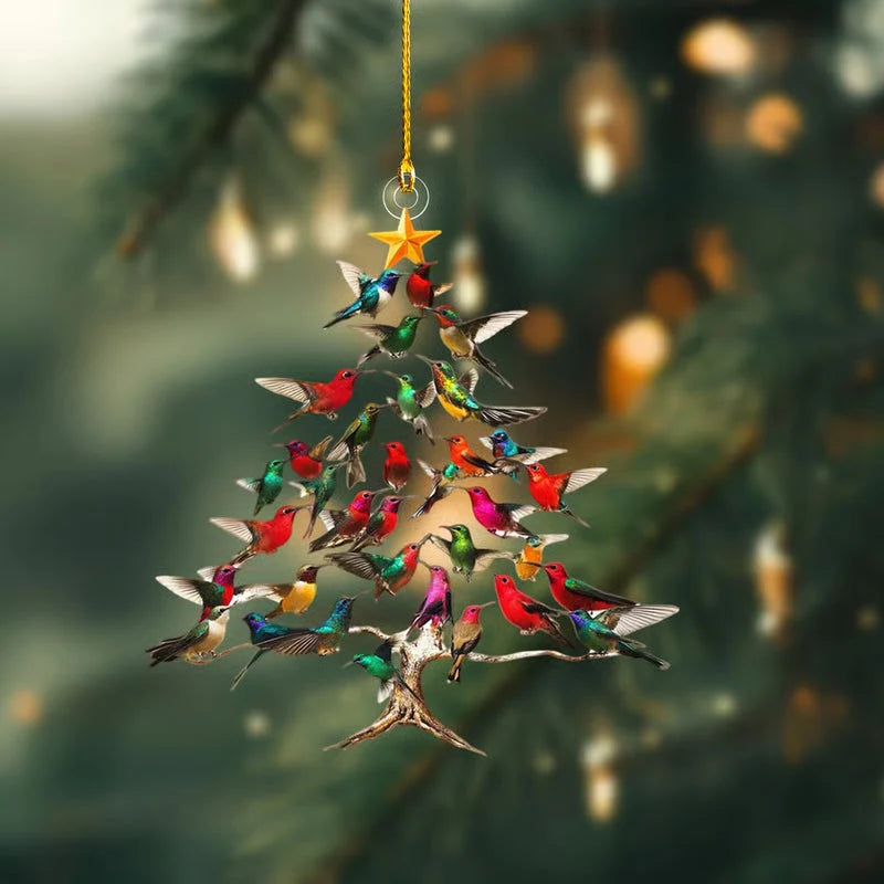 Bird Christmas Ornament Crystal Glass Light-Reflecting Design