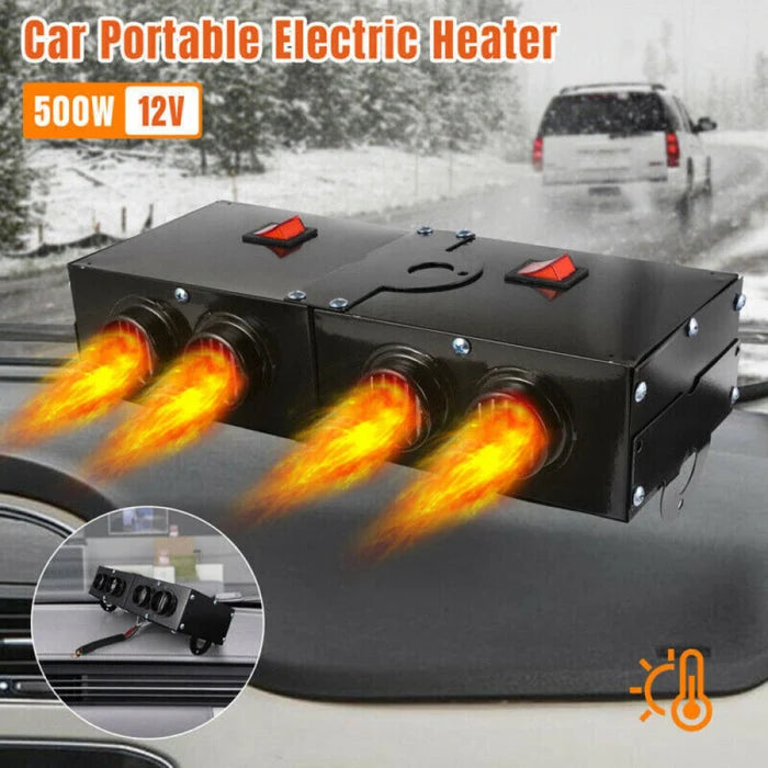 Car Heater 12V PTC Ceramic Quiet Fan & Windshield Defroster