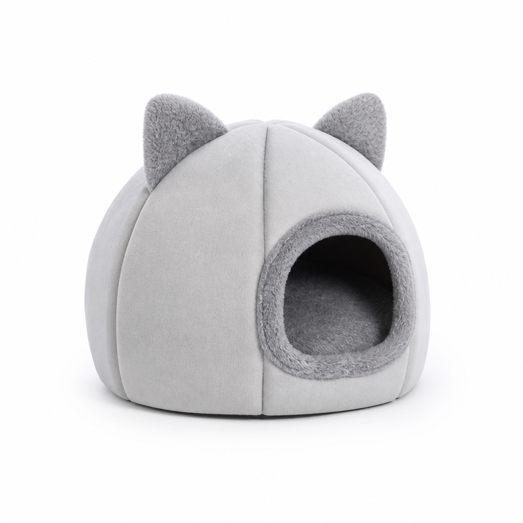 Cat Burrow Memory Foam Plush Lining & Durable Construction