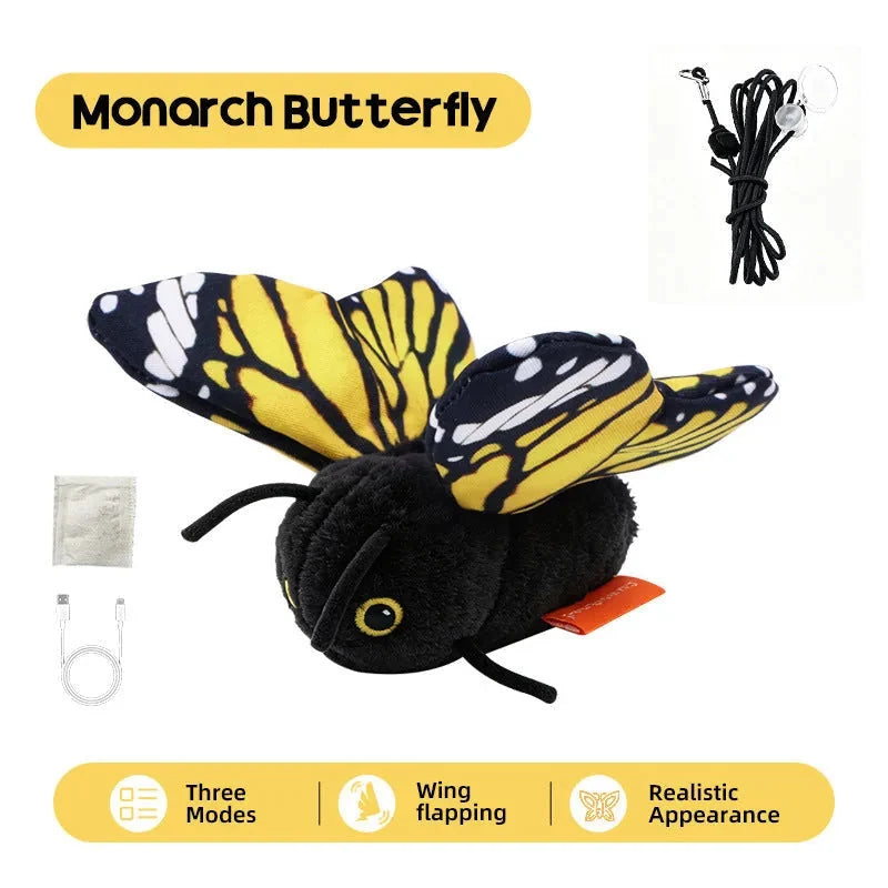 Cat Toy Flapping Butterfly Motion-Activated for Interactive Play