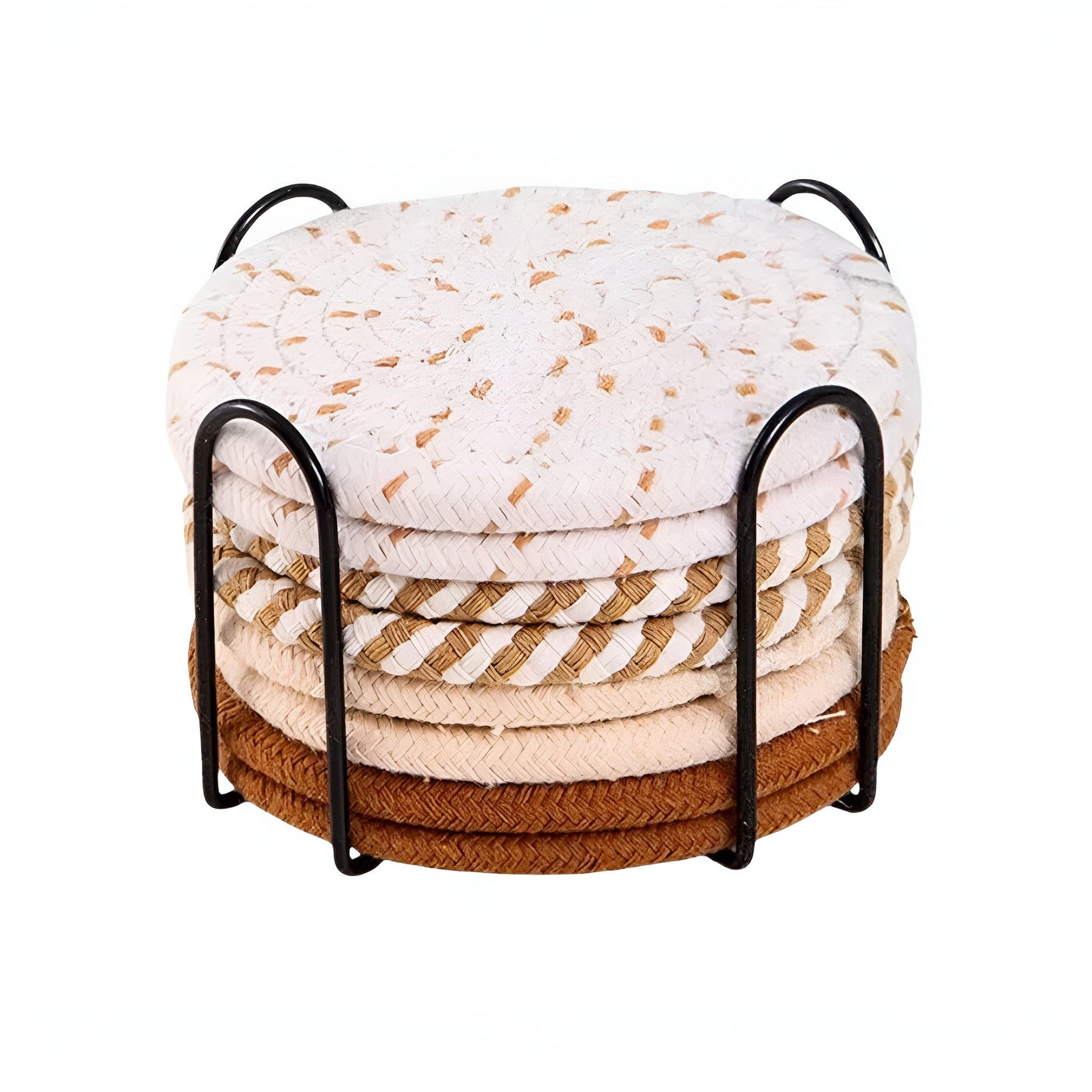 Coaster Set Absorbent Cotton & Heat-Resistant With Holder