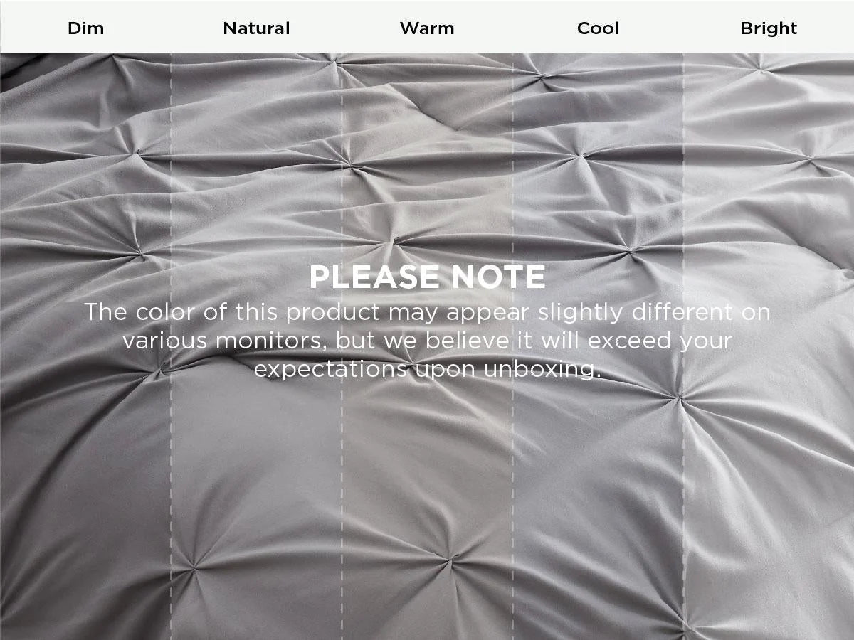 Comforter Set Pintuck Microfiber Lightweight All-Season