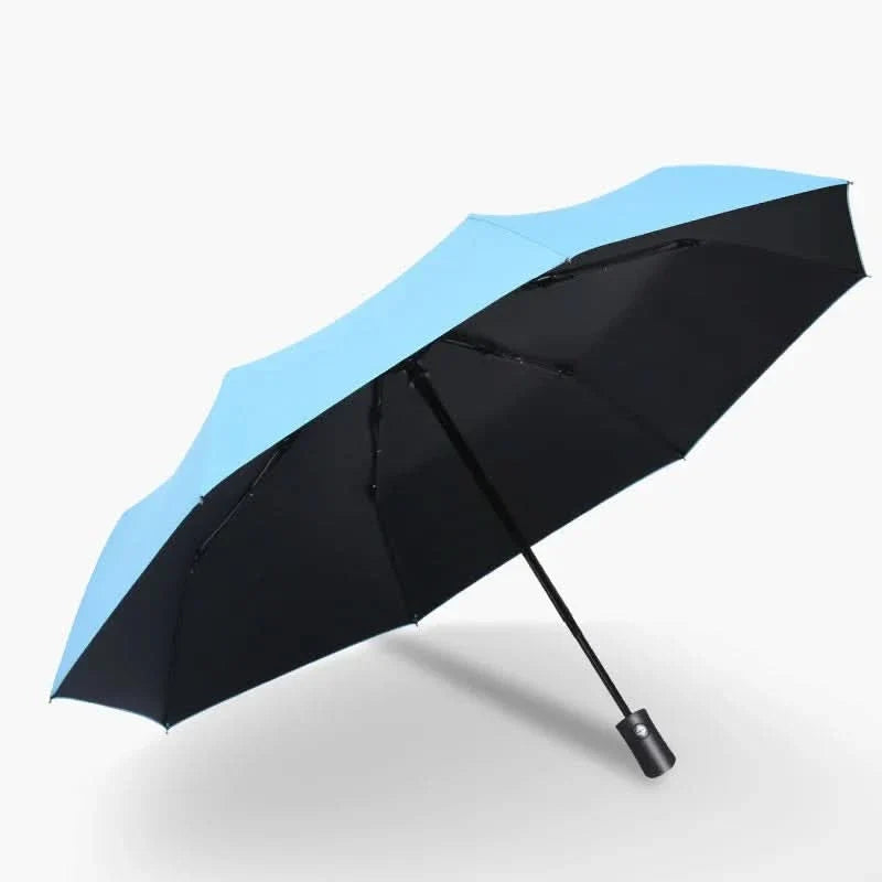 Compact Folding Umbrella Automatic Open-Close Fiberglass Frame UV-Protective