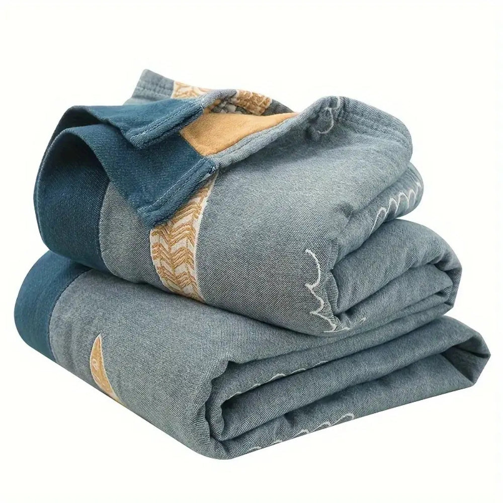 Cotton Gauze Blanket Breathable Jacquard Machine Washable