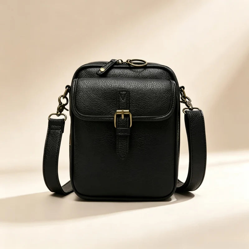 Crossbody Bag Anti-Theft Zippers Compact Square Adjustable Strap