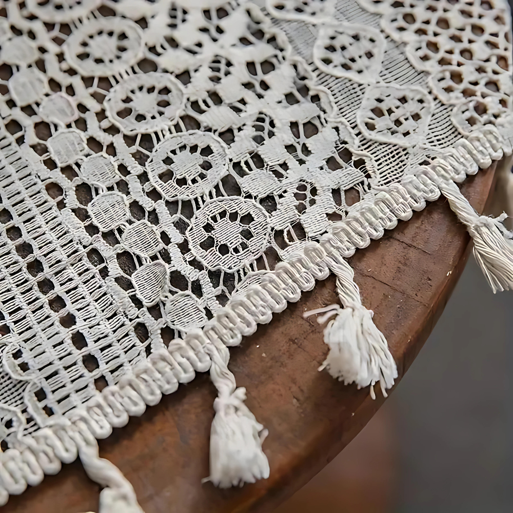 Curtain Panel Bohemian Crochet Tassel Trim