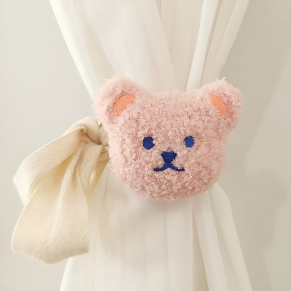 Curtain Tieback Teddy Bear Plush Elastic Fit