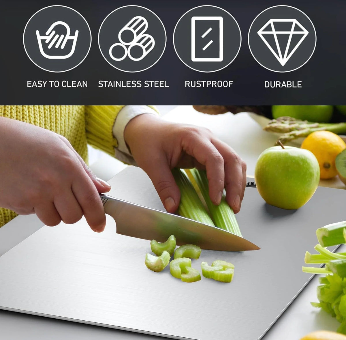 Cutting Board Titanium Scratch-Resistant Dishwasher-Safe