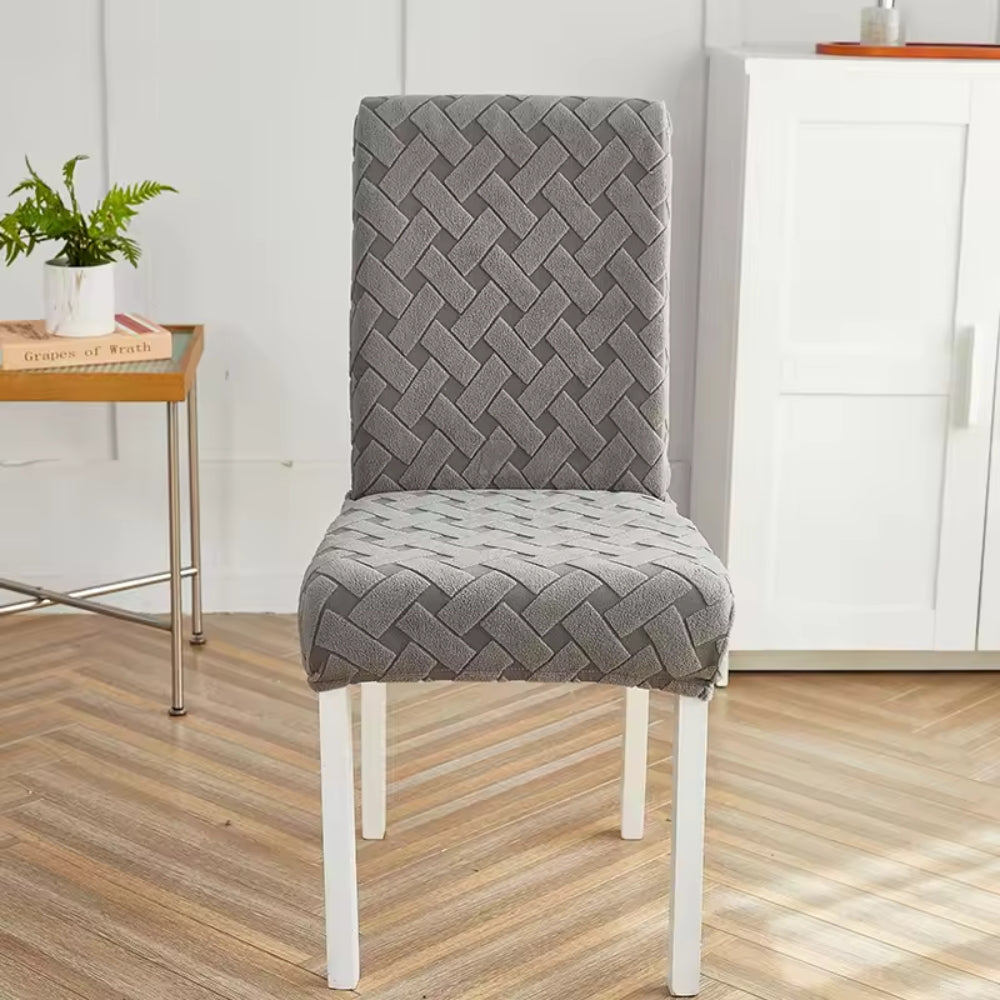 Dining Chair Cover Stretch Jacquard Snug Fit Machine Washable