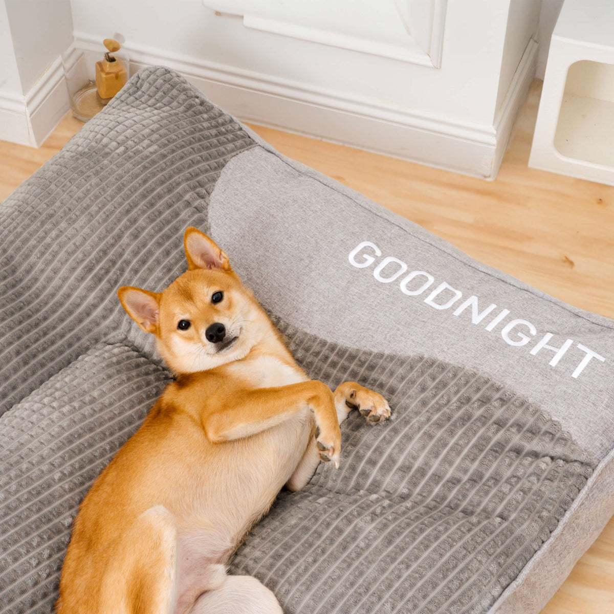 Dog Bed Orthopedic Raised Headrest Machine-Washable Cover