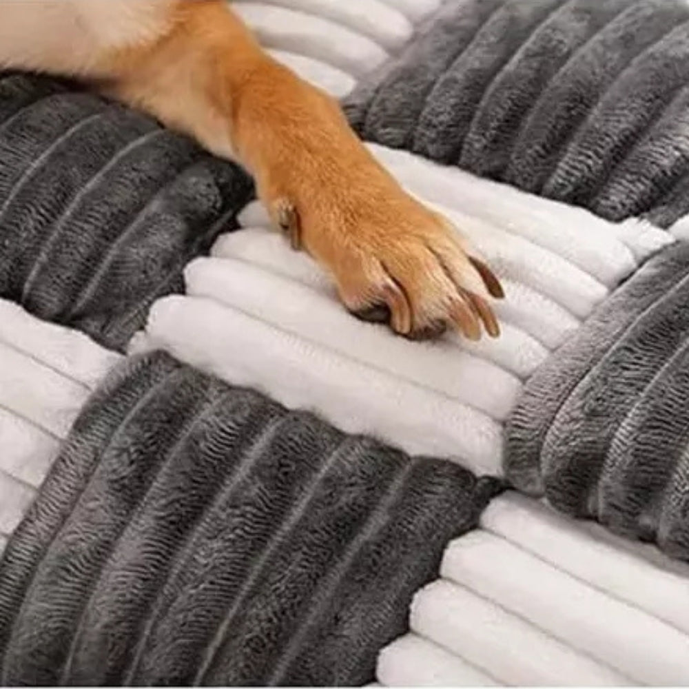 Dog Sofa Bed Cotton Microfiber Plush Non-Slip