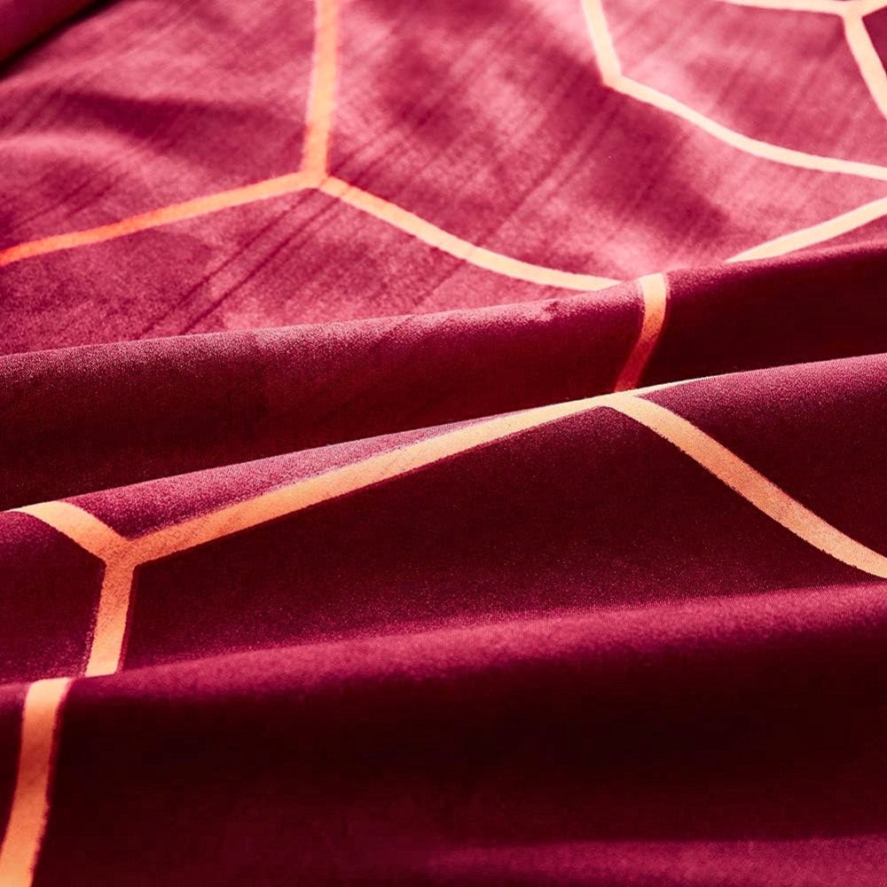 Duvet Cover Set Galaxy Geometric Dual-Sided Microfiber