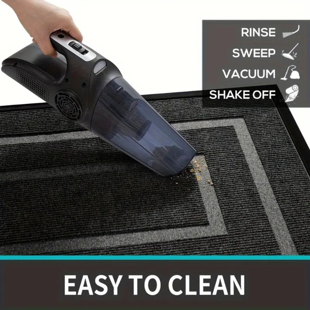 Entry Door Mat Dirt-Trapping Stain-Resistant Non-Slip Rubber Backing
