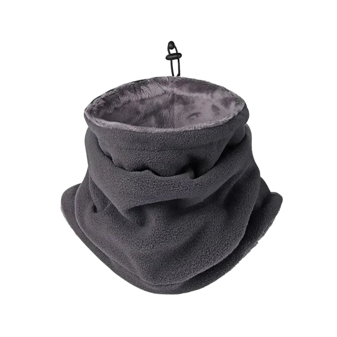 Fleece Neck Warmer Adjustable Drawstring Breathable Polyester Fleece