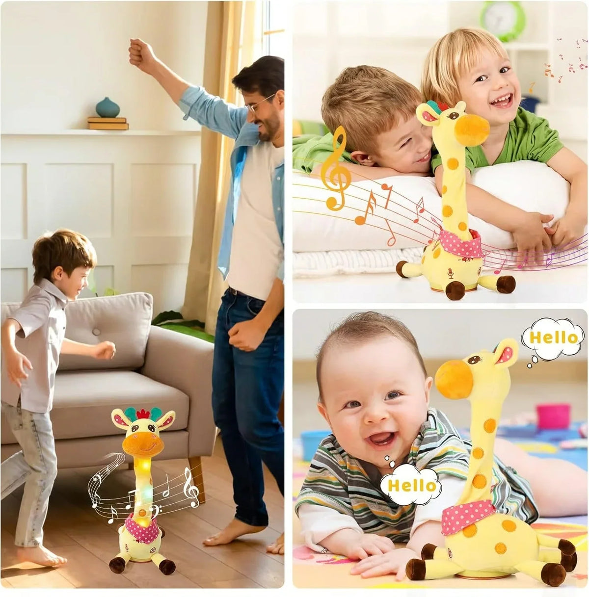 Giraffe Plush Toy Music Playback Voice Mimic