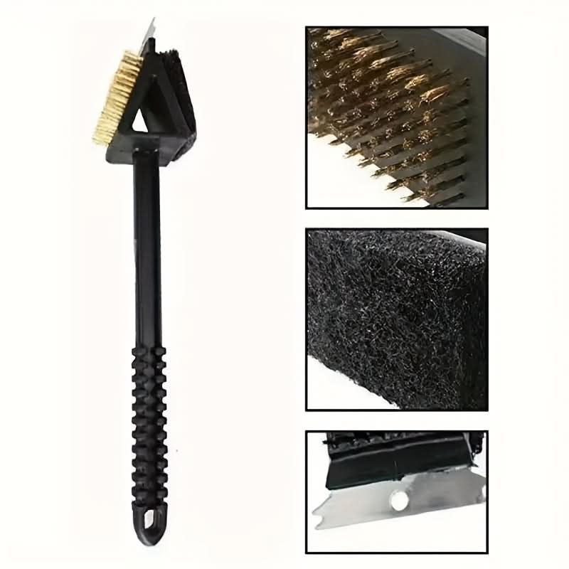 Grill Brush 3-in-1 Copper Wire Bristles