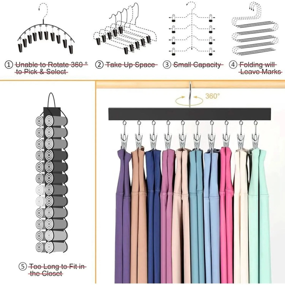 Hat Organizer Wall-Mounted Wooden Frame Holds 12 Hats