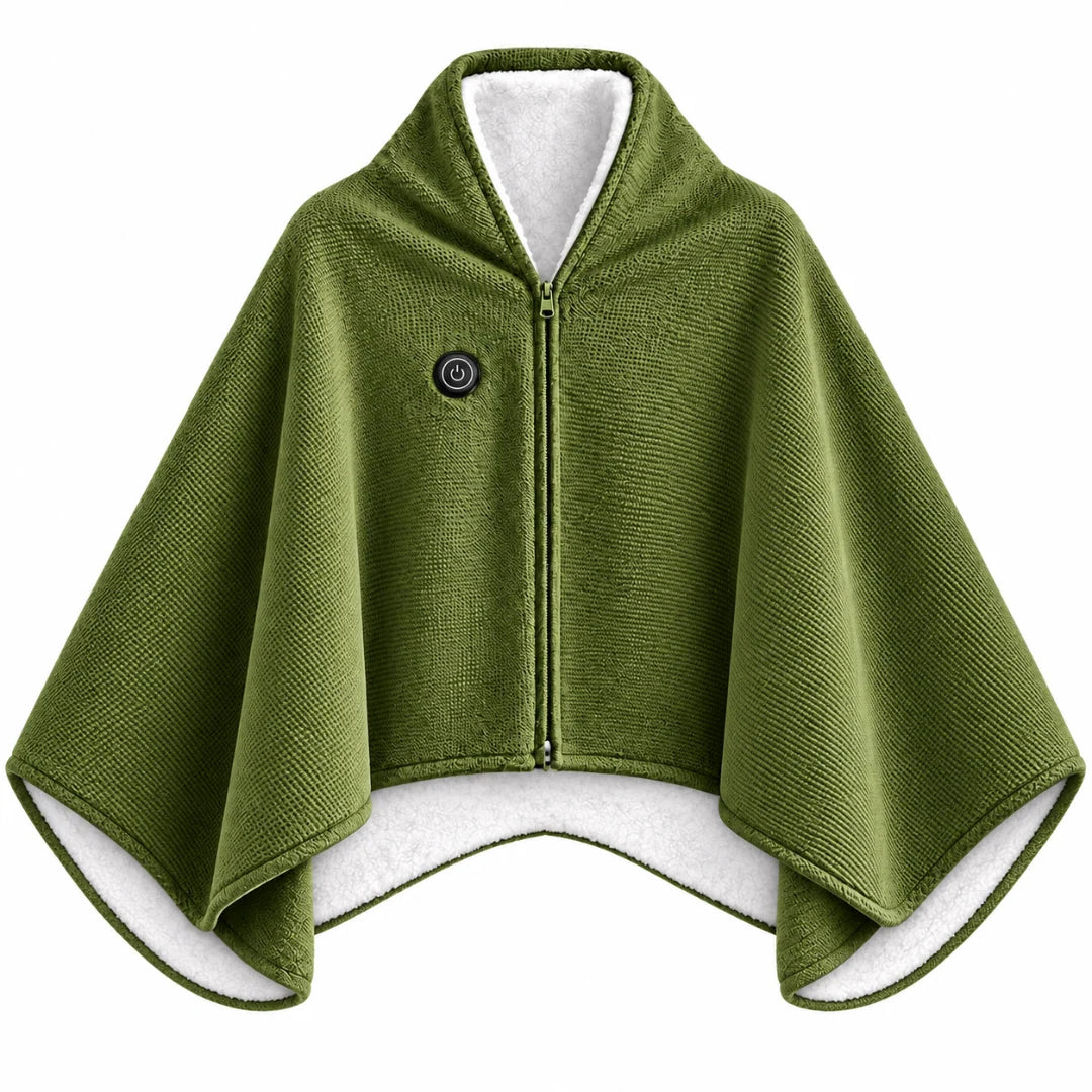 Heated Blanket Shawl USB-Powered Oversized Back & Shoulder Warmth
