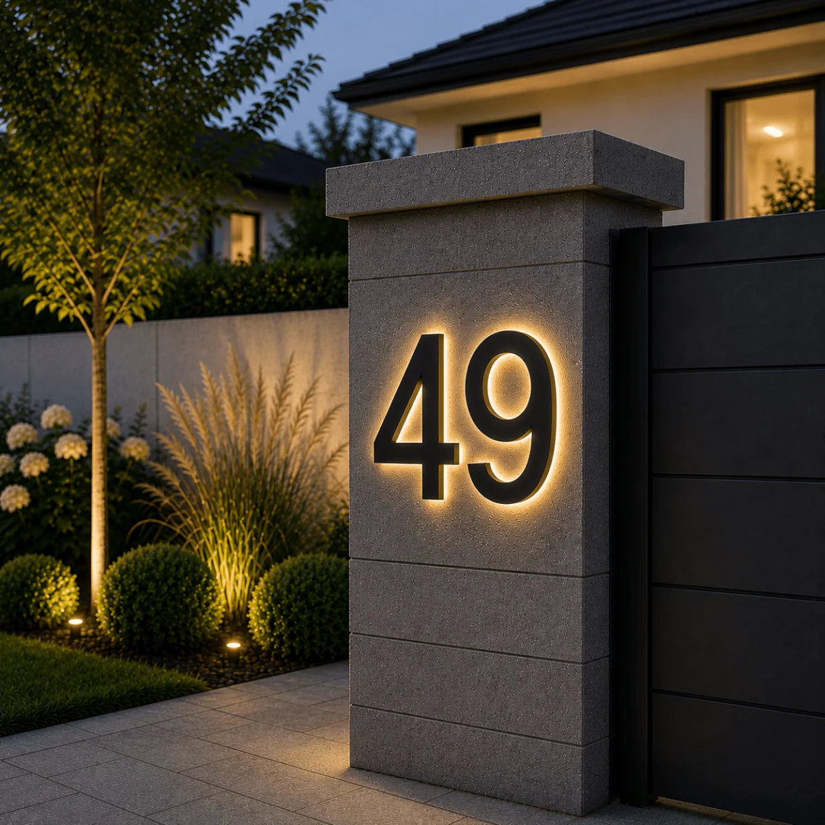 House Number Sign Customizable LED IP68 Waterproof