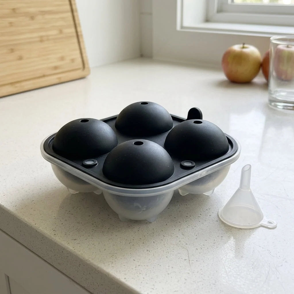 Ice Sphere Mold 2.5-Inch Slow-Melting Set of 4