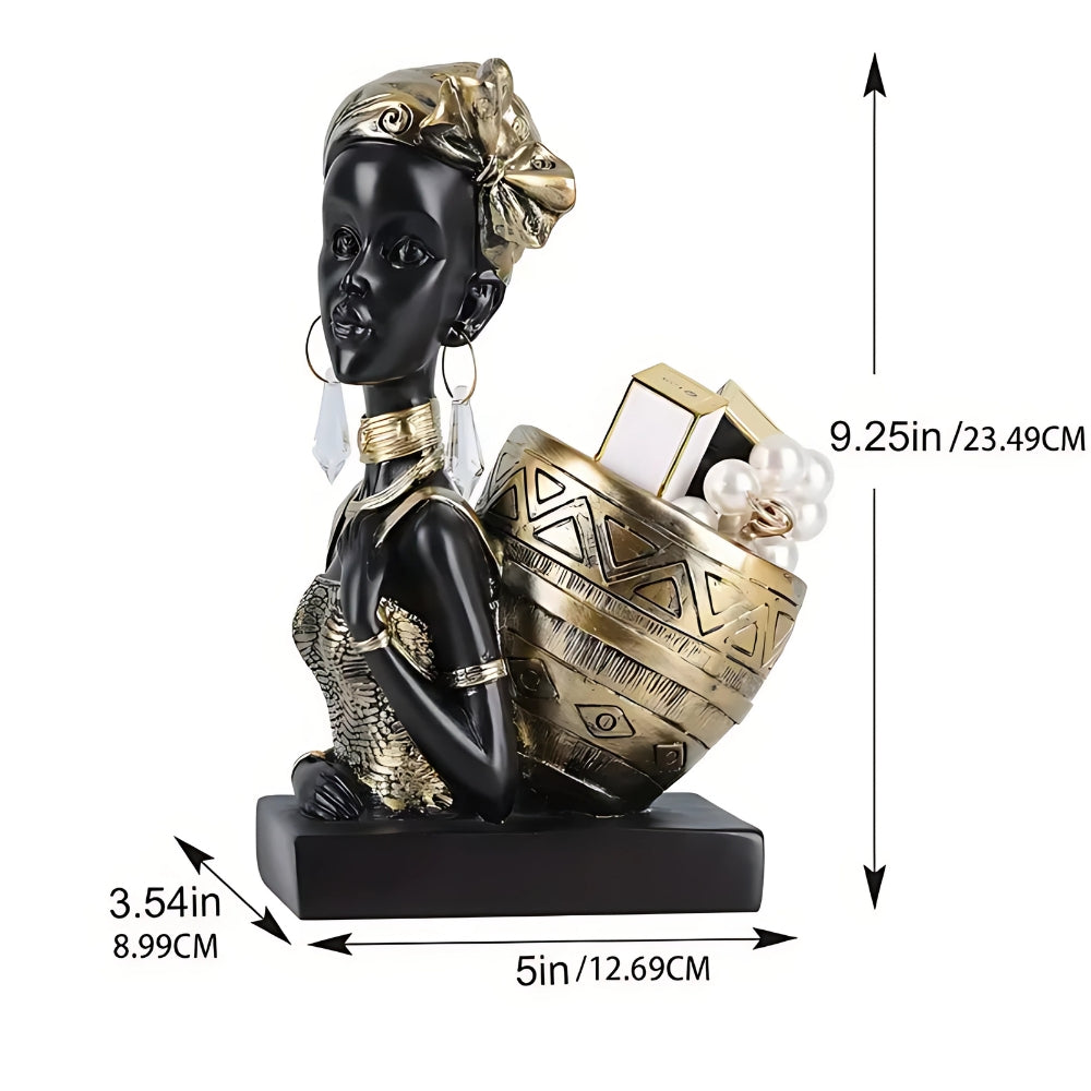 Jewelry Holder Resin Female Figure Trinket Tray